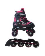 Rollschuhe umwandelbar in 2 in 1 Inline-Skates REVERSE Fuchsia Größe M NEXTREME