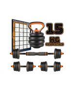 Kit 2 Schraubenhanteln 25 mm 15 kg mit Halterung, um sie zu einer TecnoFit/Enerfit Langhantel zu machen Cod. MDK-101.32-2-15kg